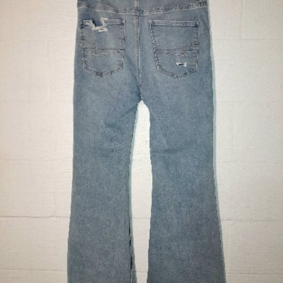 AE Next Level Ripped Super High-Waisted Flare Jean American Eagle Sz 12 Reg NWOT - Picture 6 of 12